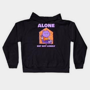 Alone but not lonely Kids Hoodie